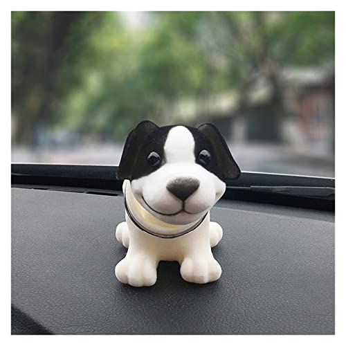 WJCCBJQXW Car Dashboard Toys Rocking Head Dog Car Ornaments Nodding Dog Doll Shaking Head Puppy Auto Bobblehead Dog Car Accessories (Color : Orange)