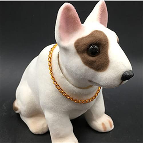 YSDSS Shaking Head Lucky Dog Car Styling Nodding Dog Auto Dashboard Bull Terrier Doll Bobblehead Dog Car Ornament Rocking Head Toy Dog