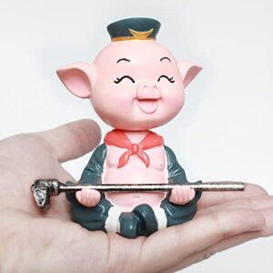 Cute Pig bobbleheads for Dashboard /Desk, car Decor Funny Figurines, Dancing Doll Head Stress Relief Gifts for Men Cars Decorations Anime Accessories Dashboard Decorations Hippie car