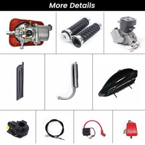 Frederimo 100cc Bicycle Engine Kit, 2-Stroke Gas Motor Bike Kit Air-Cooling Bicycle Motorized Full Set Super Fuel-efficient for Most 26" /28" Bikes Bicycle Scooter…