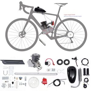 Frederimo 100cc Bicycle Engine Kit, 2 Stroke Bike Motor Kit Petrol Gas Motor Conversion Kit Air-Cooling Motorized Bicycle Kit Super Fuel-efficient Modified Full Set…