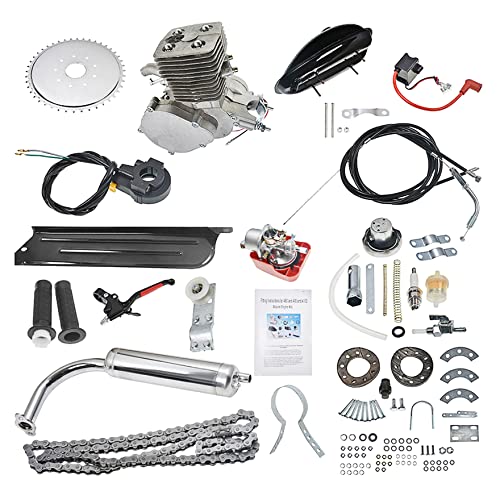 waltyotur 100cc YD100 Bicycle Engine Kit Bike Bicycle Motorized 2 Stroke Motor Engine Kit Replacement for Most 26 Bikes