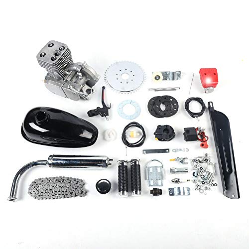 Engine Motor Kit 100CC 2-Stroke Gas Petrol Motorized Bike Bicycle Motor Engine Kit Full Set DIY Upgrade Bike Bicycle Conversion Kit (36 Tooth Sprocket)