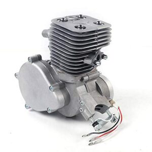 OUKANING 100cc 2-Stroke 44 Tooth Motorized Bicycle Kit Petrol Gas Motor 90# Air Cooling CDI Engine Set Suitable for Most 26" /28" Bikes