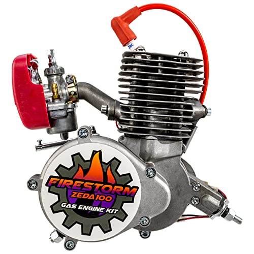 Zeda New 100 Complete 50mm Bore 2 Stroke Bicycle Engine Kit - 80cc/100cc - Firestorm Edition 48 Tooth