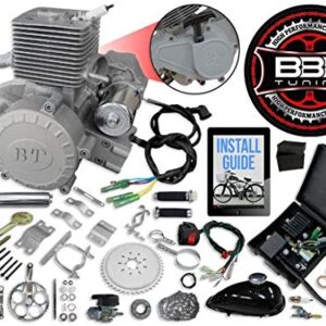 66/80cc BBR Tuning Bullet Train Electric Start Engine Kit - Silver