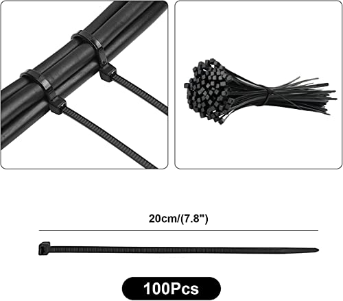 SOULWIT Cable Management Kit, 4 Wire Organizer Sleeve, 3 Cable Holder, 10+2 Cable Organization Straps, 15 Large Cord Clips, 100 Cable Ties for TV PC Computer Under Desk Office