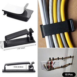 SOULWIT Cable Management Kit, 4 Wire Organizer Sleeve, 3 Cable Holder, 10+2 Cable Organization Straps, 15 Large Cord Clips, 100 Cable Ties for TV PC Computer Under Desk Office