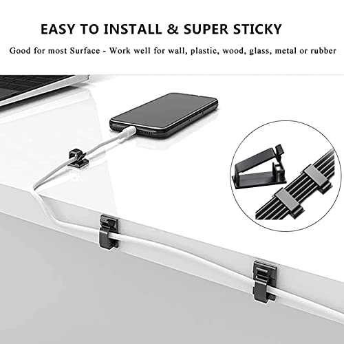 192 PCS Cable Management Kit 4 Wire Organizer Sleeve,11 Cable Holder,35Cord Clips 10+2 Roll Cable Organizer Straps and 100 Fastening Cable Ties for Computer TV Under Desk