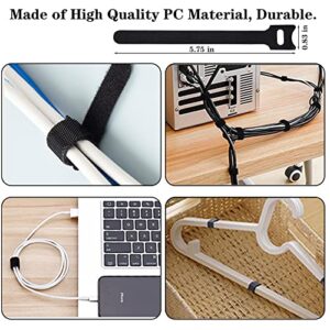 192 PCS Cable Management Kit 4 Wire Organizer Sleeve,11 Cable Holder,35Cord Clips 10+2 Roll Cable Organizer Straps and 100 Fastening Cable Ties for Computer TV Under Desk