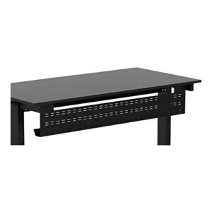 stand up desk store under desk cable management tray black horizontal computer cord raceway and modesty panel (black, 39")