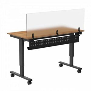 Stand Up Desk Store Under Desk Cable Management Tray Black Horizontal Computer Cord Raceway and Modesty Panel (Black, 39")