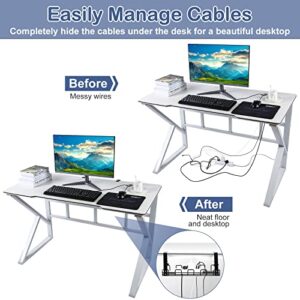 Cable Management Tray Under Desk, Wire Management Rack, Under Desk Cord Organizer No Drill, Adjustable and Removable Desks Cable Rack Tray for Office Parlor Kitchen