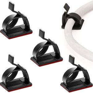 SOULWIT 50Pcs Adjustable Cable Management Clips, Adhesive Cable Organizers Sticky Wire Clips Cord Holder for TV PC Ethernet Cable Under Desk Wall Home Office