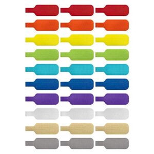 Cable Labels by Wrap-It Storage, Medium, Multi-Color (30-Pack) Write On Cord Labels, Wire Labels, Cable Tags and Wire Tags for Cable Management and Organizer for Electronics, Computers and More