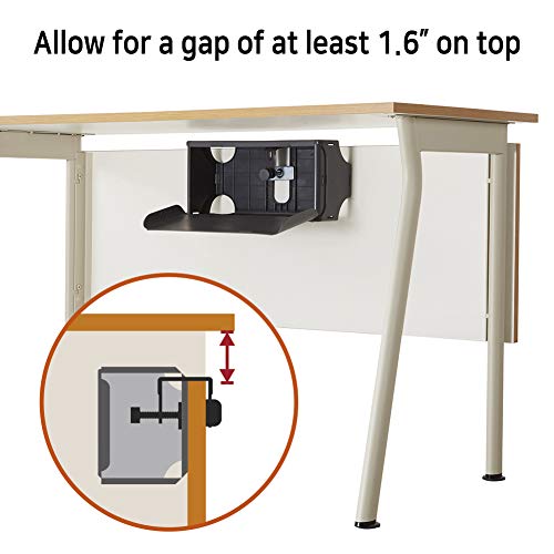 POINT & EDGE TAP-UP Cable Box, Desk Mounted Cable Management Box, Cord Organizer - Easy to Install Without Drilling Any Holes to Your Desk (Grey)