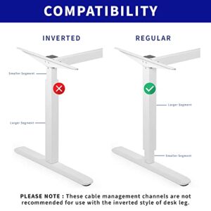 VIVO Steel Magnetic 14 inch Vertical Cable Management Channel, Cord Organizer, Wire Hider Cover for Home and Office, White, DESK-AC01-1MW