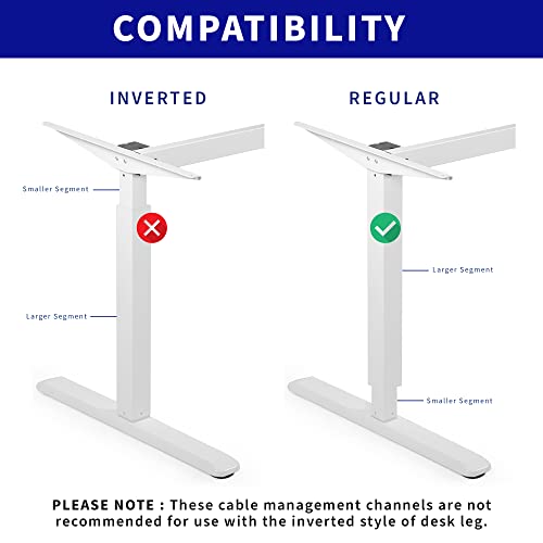 VIVO Steel Magnetic 14 inch Vertical Cable Management Channel, Cord Organizer, Wire Hider Cover for Home and Office, White, DESK-AC01-1MW