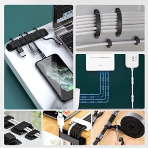 188 PCS Cable Management Kit with Cable Sleeves,Cable Holders,Zip Tie Mounts,Self Adhesive Rolls,Fastening Tapes and Cable Ties,Cord Management for Organizing Desk,TV,Car and Office