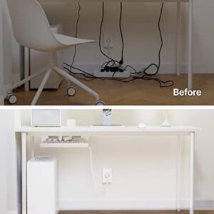 Under Desk Cable Management Tray, Cord Hider, Cord organizer for Desk, Cable Organizer, Cable Hider, Cord Management, Cable Management Under Desk - White Cable Manager for desks (With Cover)