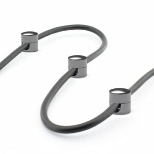 ICONIT Cable Anchors for Desk Organization Gun Metal | Premium Aluminum Cord Organizers | Charger + Cable Management Clips for Home & Office | Stylish, Sturdy, & Functional | (3 Pack)