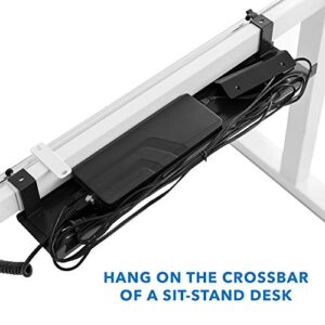 MOUNT-IT! Under Desk Cable Tray [23" Length] Wire Management Basket for Desktop Computers, Laptops, Sit Stand Desks and Workstations (Black)