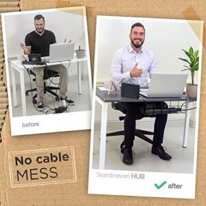 Under Desk Cable Management Tray, Cord Organizer for Desk, Cable Organizer, Wire Organizer, Cord Management, Cable Management Under Desk, Wire Holders for Desk - Black Cable Tray - Set of 2X 16"