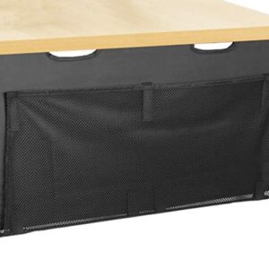 VIVO Black 30 inch Under Desk Privacy and Cable Management Organizer Sleeve, Wire Hider Kit Panel System, DESK-SKIRT-30