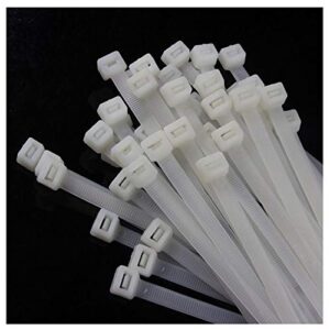 zip ties 16 inch 100 per pack with 70 pounds tensile strength heavy duty cable ties white self-locking nylon wire ties