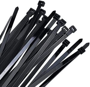 zip ties 18 inch black cable ties 100 pcs/pack outdoor use wire ties with 60 pounds tensile