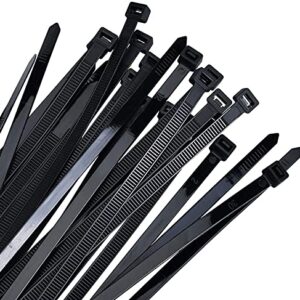 Zip ties 18 inch black Cable ties 100 pcs/Pack outdoor use wire ties with 60 Pounds tensile
