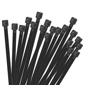 tevado 100 pack cable zip ties heavy duty 12 inch, premium plastic wire ties with 50 pounds tensile strength, multi-purpose self-locking black nylon zip ties for indoor and outdoor