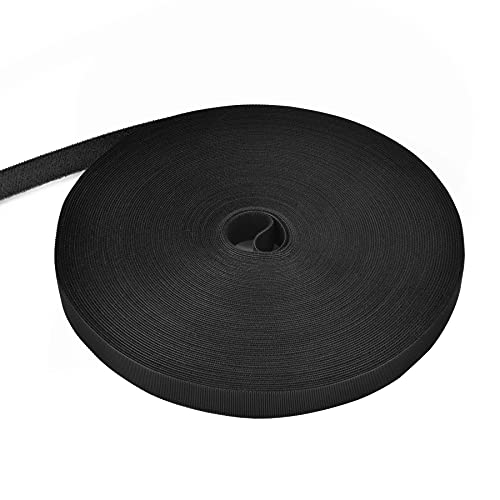 150ft*3/5in Cable Ties, Wire Cord Straps Management, Self-fastening, Wrap Anything, Cut to Any Length, Reusable, Sturdy, Double Side Nylon Hook and Loop, for Communication, Office, Home, Black