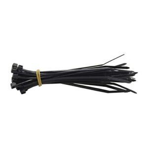 QualGear CT1-MC-200-P Self-Locking Cable Ties, Assorted, 200/Poly Bag, Green,black,yellow,orange