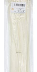 GTSE 14 Inch White/Clear Zip Ties, 100 Pack, 50lb Strength, UV Resistant Long Nylon Cable Ties, Self-Locking 14" Tie Wraps