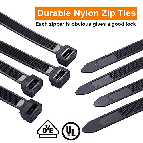 36 Inch Ultra Heavy Duty Zip Ties,50 Piece Multi-Purpose UV Cable Ties with 200 Pounds Tensile Strength