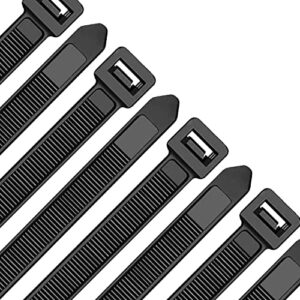 oksdown 100 pack 12 inch black heavy duty zip ties thick cable ties with 120 lbs tensile strength large plastic wire ties