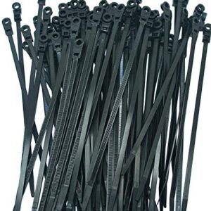 100 PERFECT VISION BLACK MOUNTING HOLE CABLE TIE ZIP WRAPS 7" SATELLITE/CABLE CT7BLK-MH (Original Version)