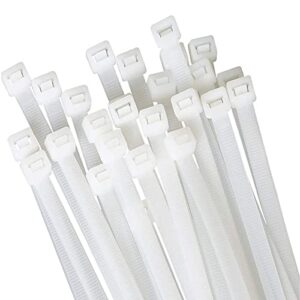 white zip ties 18 inch large cable ties wraps100 pcs/pack outdoor use long plastic ties with 60 pounds tensile