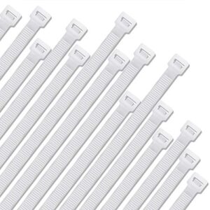 halsouy zip ties nylon self-locking wire ties 30 pack - white (24 inch)