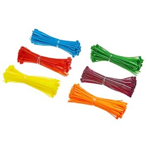 amazon basics multi-color cable zip ties - 4-inch/100mm, 480-piece