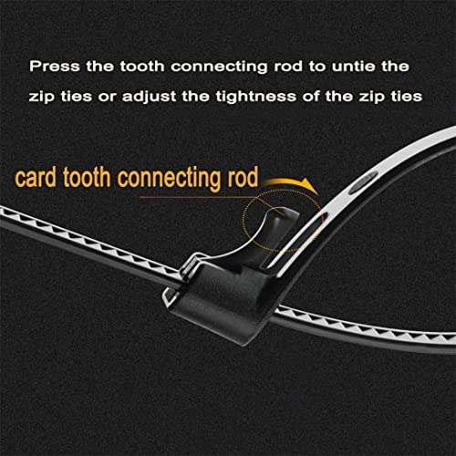 Releasable Reusable Zip Ties 12 Inch Heavy Duty Zip Tie Thick Black Cable Ties Reusable 100 Pack 50lb Tensile Strength Nylon Cable Wire Ties for Multi-Purpose Use Indoor And Outdoor Plastic Tie Wire