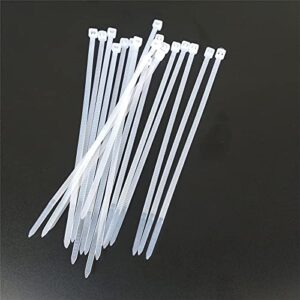 1000 pcs 4 inch Cable Zip Ties Heavy Duty, Premium Plastic Wire Ties with 18 LBS Tensile Strength, UV Resistant Cable Ties, Self-Locking White Nylon Tie Straps