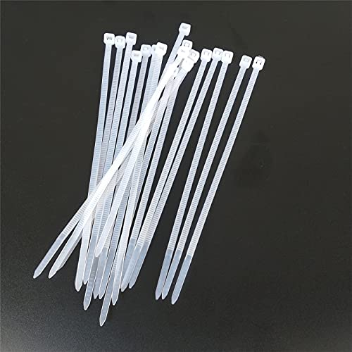 1000 pcs 4 inch Cable Zip Ties Heavy Duty, Premium Plastic Wire Ties with 18 LBS Tensile Strength, UV Resistant Cable Ties, Self-Locking White Nylon Tie Straps