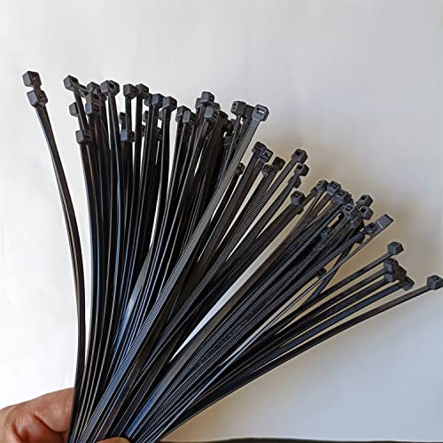 Zip Ties 4 inch 500 pcs Cable Zip Ties with 40 Pounds Tensile Strength, Black Cable Ties, Heavy Duty Self-Locking Black Nylon Tie Wraps for Indoor and Outdoor (4 inch 500 pcs, Black)