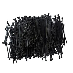 zip ties 4 inch 500 pcs cable zip ties with 40 pounds tensile strength, black cable ties, heavy duty self-locking black nylon tie wraps for indoor and outdoor (4 inch 500 pcs, black)