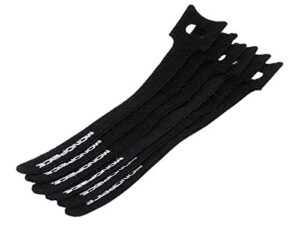 monoprice hook & loop fastening cable ties 6inch, 10pcs/pack - black
