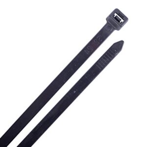 SecuriTie CT5-40100UVB Cable Ties, 5 Inch., 40 Lbs Tensile Strength, Wire & Cord Management / Industrial / Household Use, Nylon Zip Tie, 100 Pk, UV Black