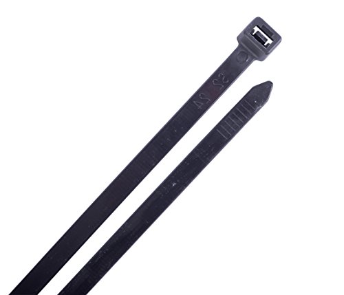 SecuriTie CT5-40100UVB Cable Ties, 5 Inch., 40 Lbs Tensile Strength, Wire & Cord Management / Industrial / Household Use, Nylon Zip Tie, 100 Pk, UV Black