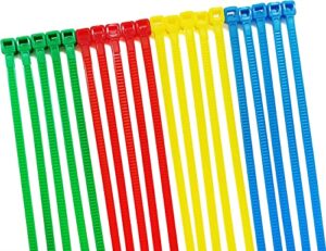 400pcs colored zip ties 4 inch cable ties, 4/6/8 inch optional, red yellow green blue small zip ties set - 4 inch